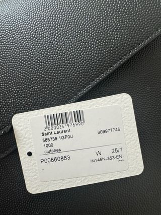 Clutch Saint Laurent Negro Original