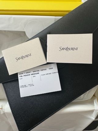 Clutch Saint Laurent Negro Original
