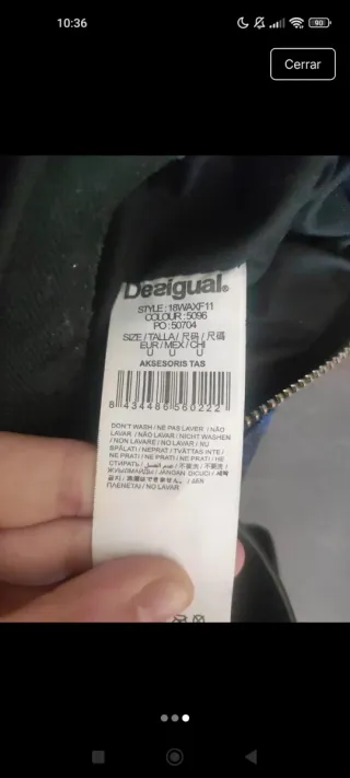 Bolso Desigual Negro Multicolor Grande