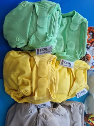 Pañales de tela reutilizables
