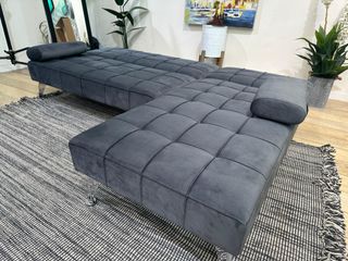 Sofá Cama Gris Tela