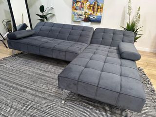 Sofá Cama Gris Tela