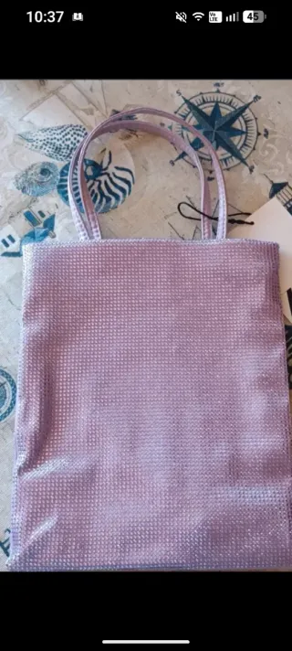 Bolso de fiesta plateado y morado