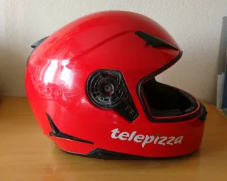 Casco Moto Rojo Telepizza