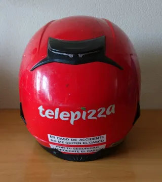 Casco Moto Rojo Telepizza