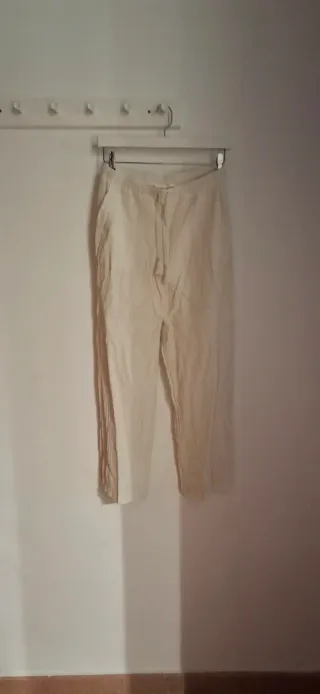 Pantalones Stradivarius Talla S Beige