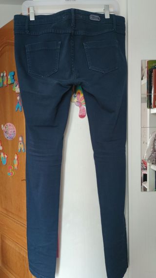 Pantalón denim elástico mujer Stradivarius Talla L