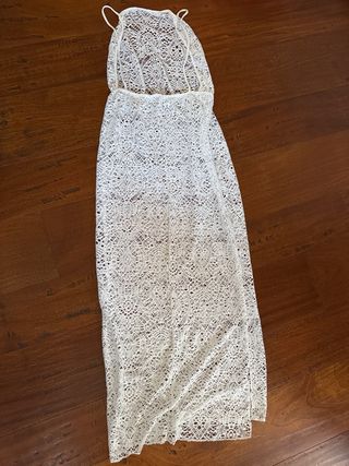 Vestito copricostume bianco traforato