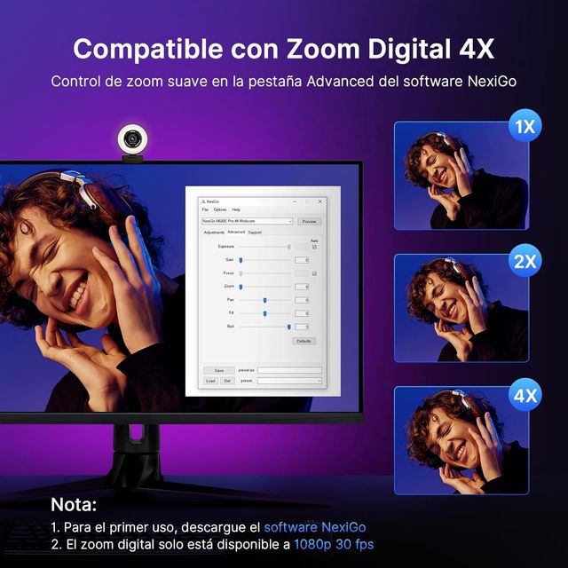 Webcam NexiGo N680E Pro 4K Streaming