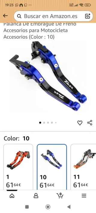 Manetas de Freno Yamaha Tmax Azul