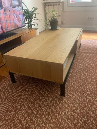 Mesa Banak de centro madera y metal