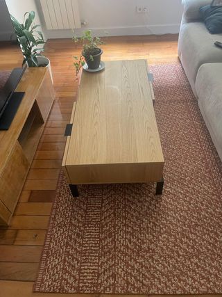Mesa Banak de centro madera y metal