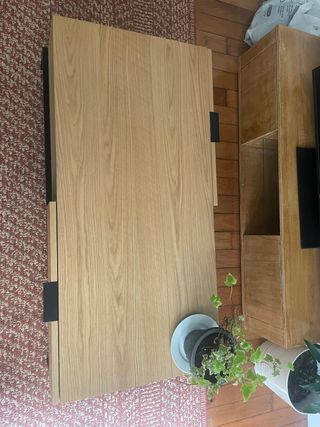 Mesa Banak de centro madera y metal