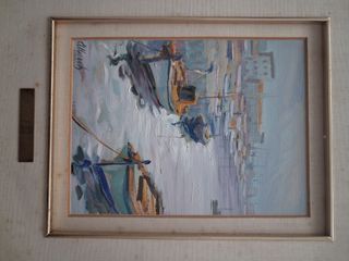 Pintura original al óleo sobre tabla alberch