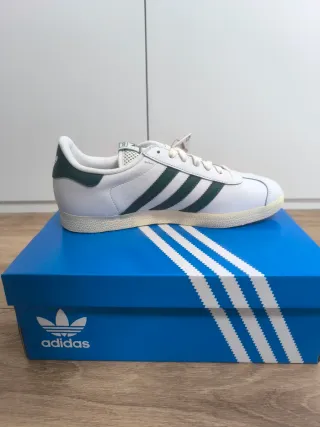 Adidas Gazelle Blancas Piel Talla 44 Nuevas
