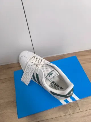 Adidas Gazelle Blancas Piel Talla 44 Nuevas