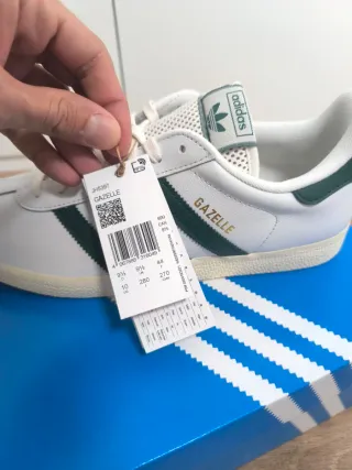 Adidas Gazelle Blancas Piel Talla 44 Nuevas
