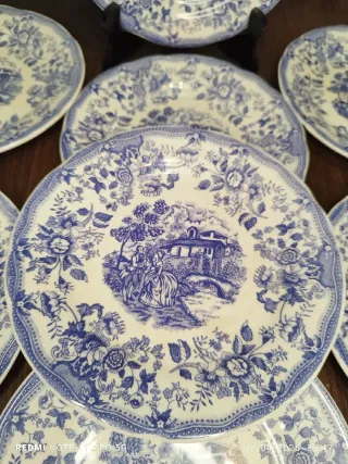 8 Platos Postre Porcelana Italiana Iristone