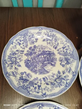 8 Platos Postre Porcelana Italiana Iristone