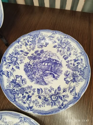 8 Platos Postre Porcelana Italiana Iristone