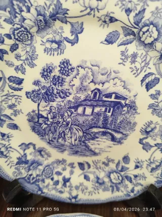 8 Platos Postre Porcelana Italiana Iristone