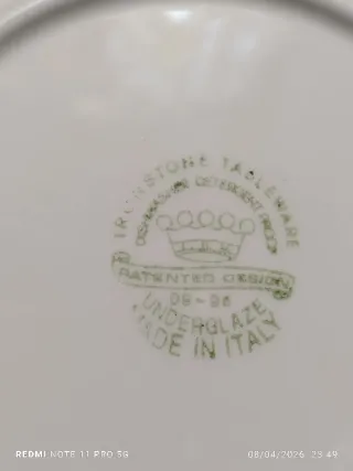 8 Platos Postre Porcelana Italiana Iristone