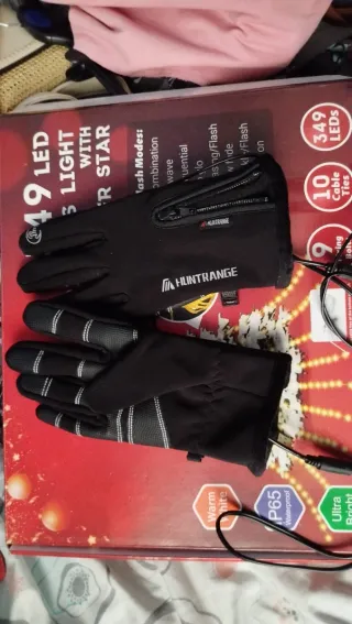 Guantes HlinTrange Calefactables Cable Negro