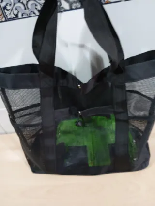Bolsa de playa de malla negra. SIN ESTRENAR