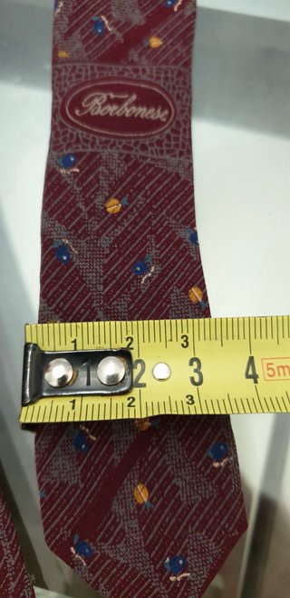 Cravatta Borbonese 100% Seta Burgundy Vintage