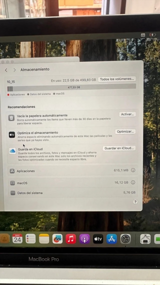 MacBook Pro 512GB Plata 2020 i5 8GB RAM