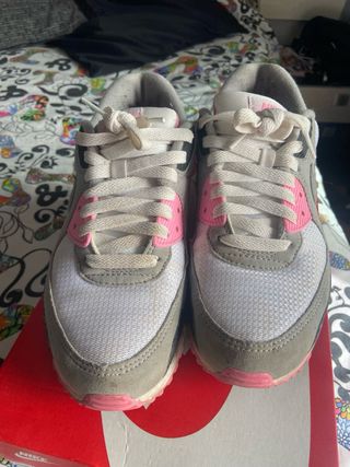 Nike Air Max 90 Mujer Talla 39 Rosa/Blanco