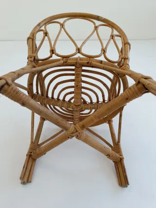 Silla mimbre artesanal para niño