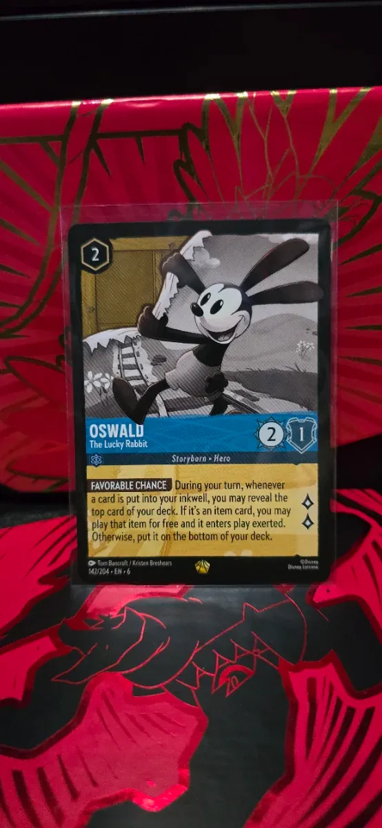 Carta Oswald El Conejo Afortunado Lorcana de segunda mano por 4 EUR en  Fuenlabrada en WALLAPOP