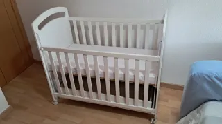 Cuna madera osito 120x60cm con cajón y colchón