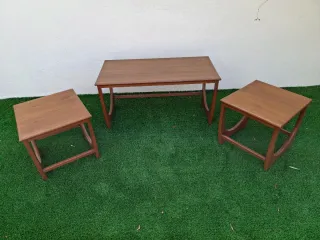Juego mesas centro madera Mid Century
