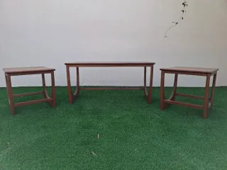 Juego mesas centro madera Mid Century