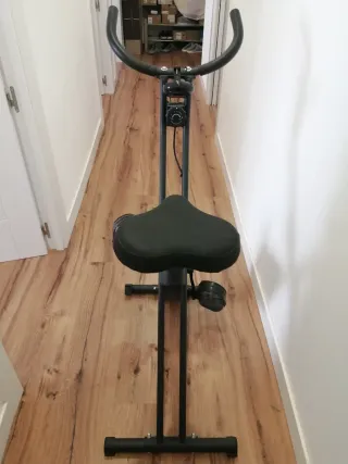 Bicicleta Estática Plegable Negra
