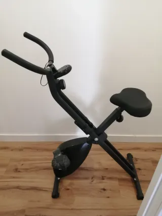 Bicicleta Estática Plegable Negra