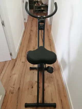 Bicicleta Estática Plegable Negra