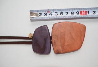Colgante Sonata Resina Naranja y Morado
