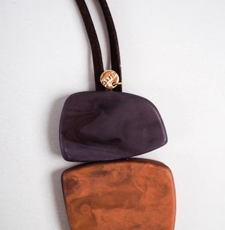 Colgante Sonata Resina Naranja y Morado