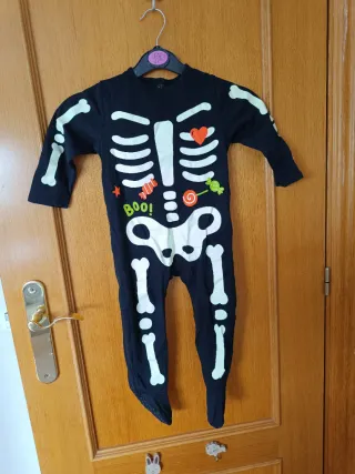 Disfraz esqueleto bebé 2 años