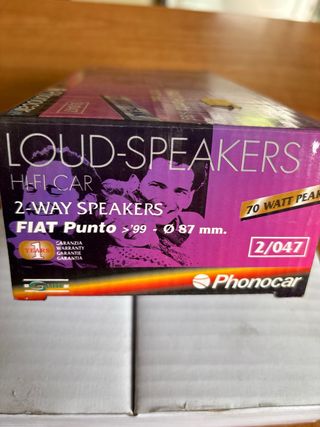 Altavoces Phonocar 2 vías 70W Nuevos a estrenar