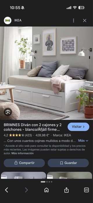 Estructura Diván Cama 80x200 con Cajones