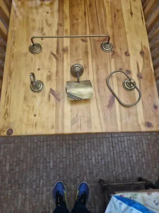 Mueble de baño madera y mármol