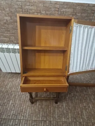 Mueble de baño madera y mármol
