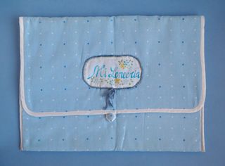 Neceser Lencería Azul Bordado