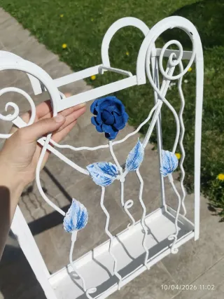 Portaombrelli in ferro battuto dipinto a mano