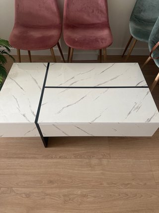 Mesa de centro efecto mármol (madera)