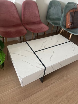 Mesa de centro efecto mármol (madera)